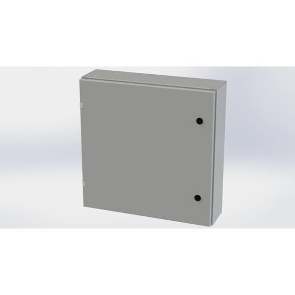 1/4 Turn Latch Electrical Enclosures, 24 in H, 6 in D, 24 in W, NEMA 3R, 4, 12, 13, Carbon Steel